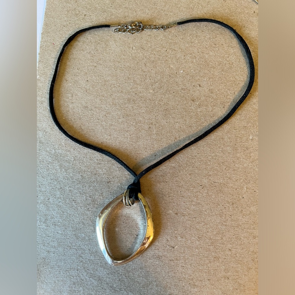 Black suede choker necklace